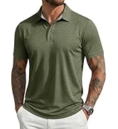 MAGCOMSEN Men's Short Sleeve Polo Golf Shirts 3-Button Moisture Wicking Athletic T-Shirts Casual ...