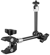 Hemmotop Magic Arm Camera Mount Clamp, Adjustable Articulating Friction Arm Max. Load 6.6 LBS, fo...
