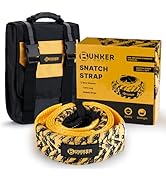 BUNKER INDUST Heavy Duty Tow Strap with Bag Recovery Kit, 3" x 10ft Tree Saver Winch Strap 35,000...