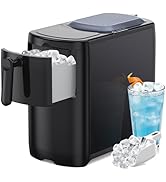 Electactic Compact Countertop Ice Makers, 18Lbs/Day Bullet Ice Maker, Removable Lid Easy to Clean...