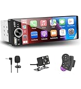 Single Din Car Radio, Touchscreen Car Stereo for Wireless and Wired Apple Carplay,Android Auto, R...