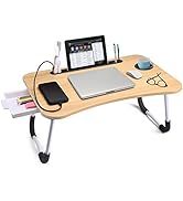 Slendor Laptop Desk Laptop Bed Stand Foldable Laptop Table Folding Breakfast Tray Portable Lap St...