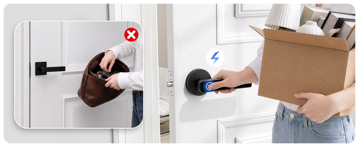 finger print door knobs