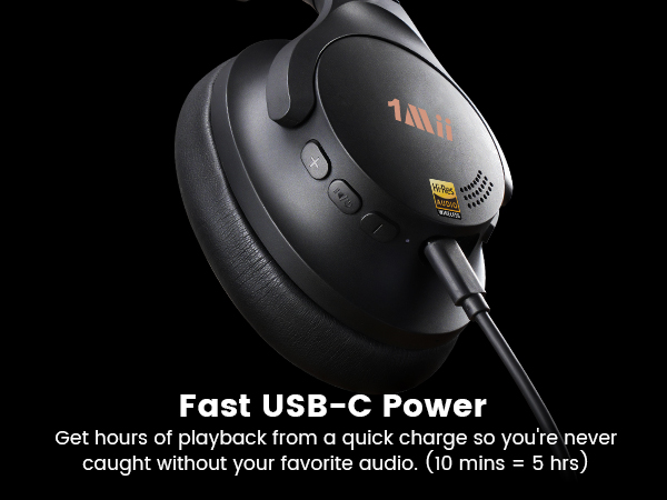 1Mii AI Y8+ Noise Cancelling Headphones Bluetooth 6.0