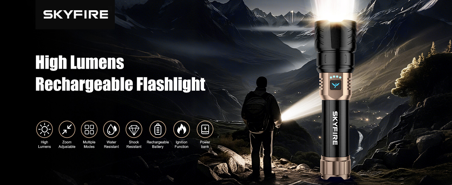 SKYFIRE LED Flashlights High Lumens