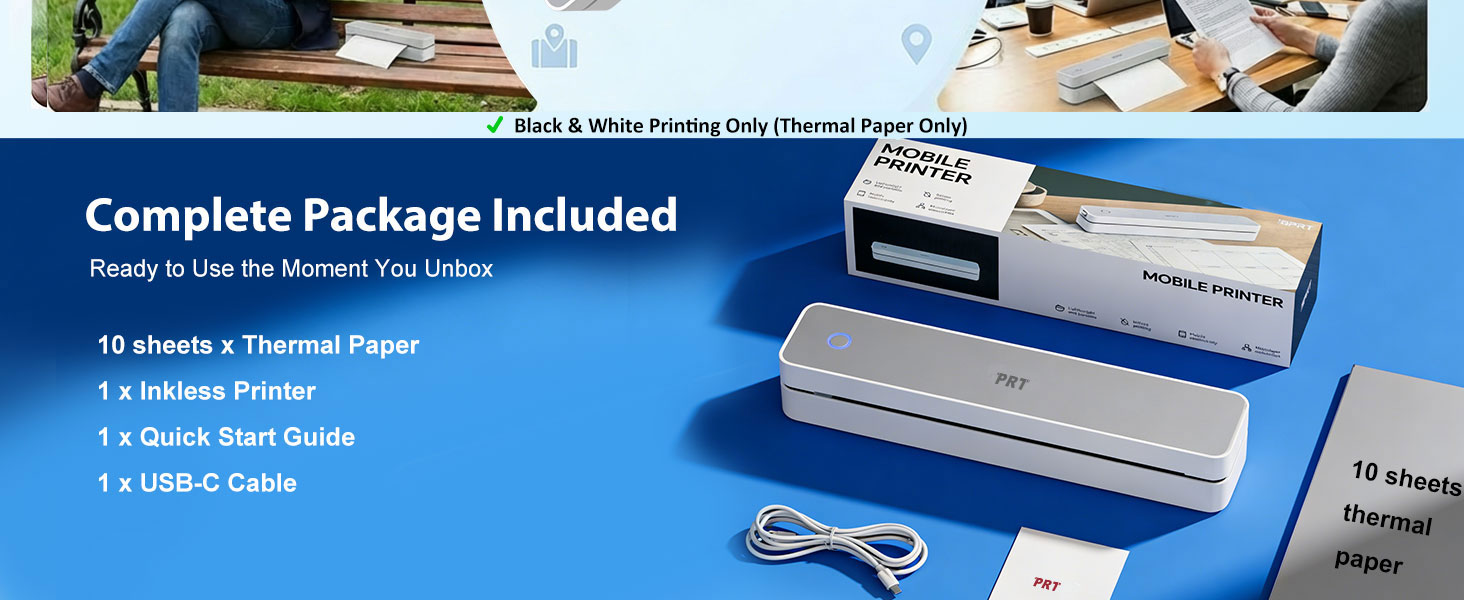 Inkless Portable Printer