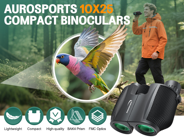 10x25 binoculars compact