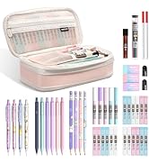 Nicpro 47PCS Aesthetic School Supplies, Mechanical Pencils 0.5mm, 0.7mm, 0.9mm &amp; 2.0mm with 462PC...