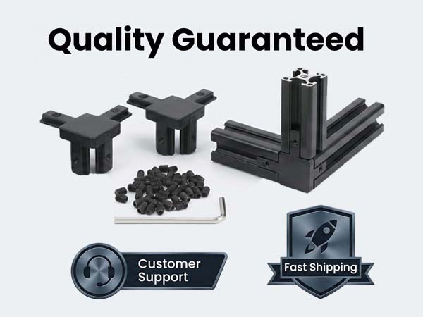 3-way corner top bracket black kit