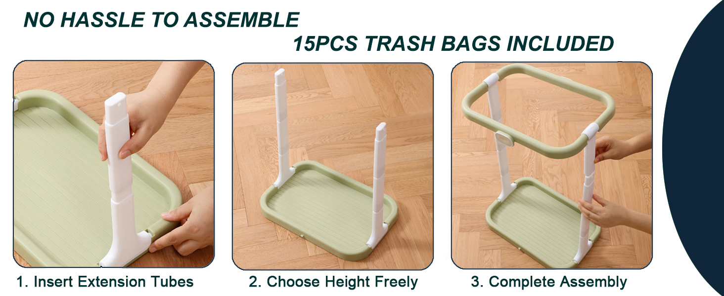 easy to assemble trash bag holder