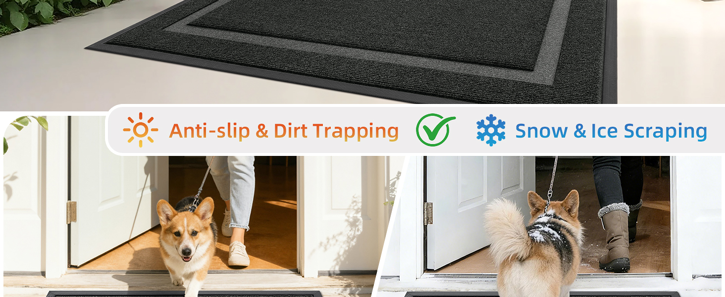 OLANLY Front Door Mat Outdoor Entrance