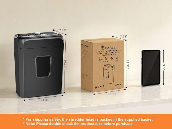 Bonsaii Paper Shredder for Home Use, 3.4 Gal Wastebasket