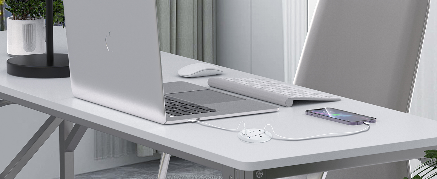 3 inch Desk Power Grommet 65W USB C