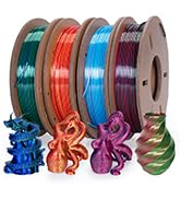 Kretrum Silk PLA 3D Printer Filament, 3D Printing Filament, Coextrusion Silk PLA Filament 1.75mm,...