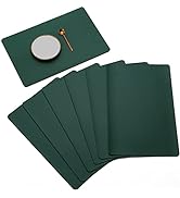 pigchcy Leather Placemats,Durable Waterproof Placemat for Dining Table,Washable Pure PVC Kitchen ...