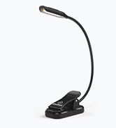 Glocusent Willow Book Light for Reading in Bed, 10LED Bright Reading Light, 3 Colors &amp; 3 Brightne...