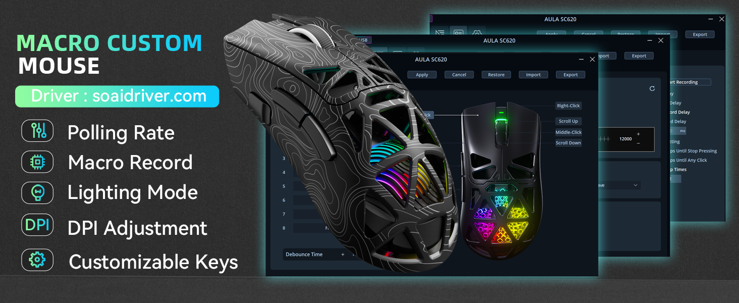 AULA SC620 wireless gaming mouse