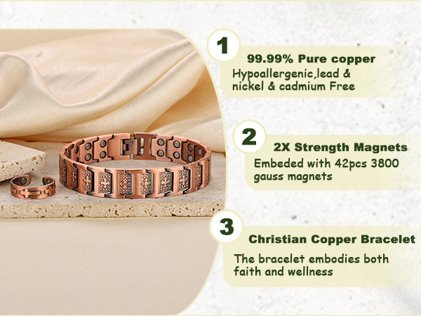 copper magnetic bracelet for men