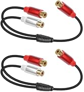 YANBORONSN RCA Y Splitter Cable,1 Female to 2 Female Y Cable,RCA Audio Cable,Suitable for TVs,DVD...