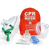 WNL Products CPR Rescue Mask, Adult/Child &amp; Infant Pocket Resuscitator, Soft Case Kit with Belt Clip