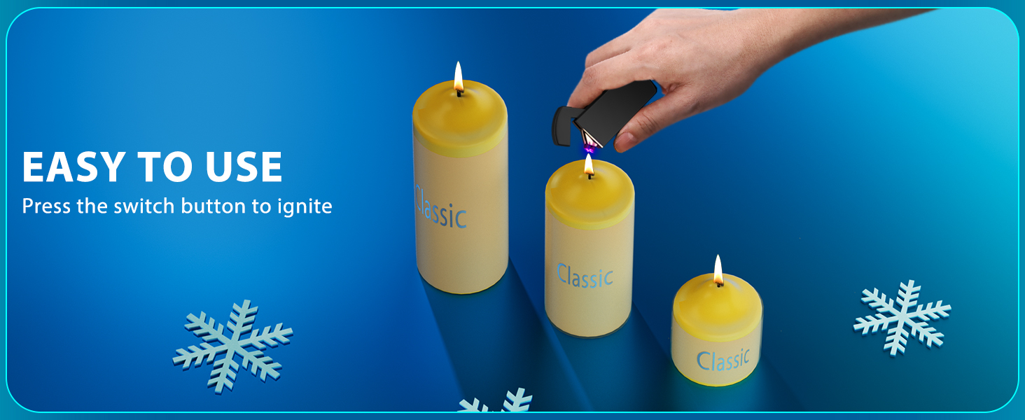 a person lighting a candle with a lighter.