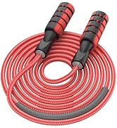 CRHOEIQ Jump Rope for Fitness, Weighted Jumprope for Women Workout, Adjustable Adult Exercise Ski...