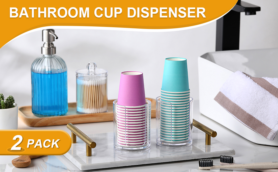bathroom cup dispenser