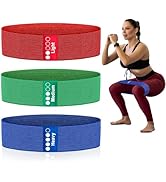 Resistance Bands for Working Out - Exercise Bands Set with Workout Guide - Fabric Elastic Bands f...