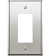 LIDER Decorator Switch or Receptacle Metal Wall Plate, Stainless Steel Outlet Cover, Corrosion Re...