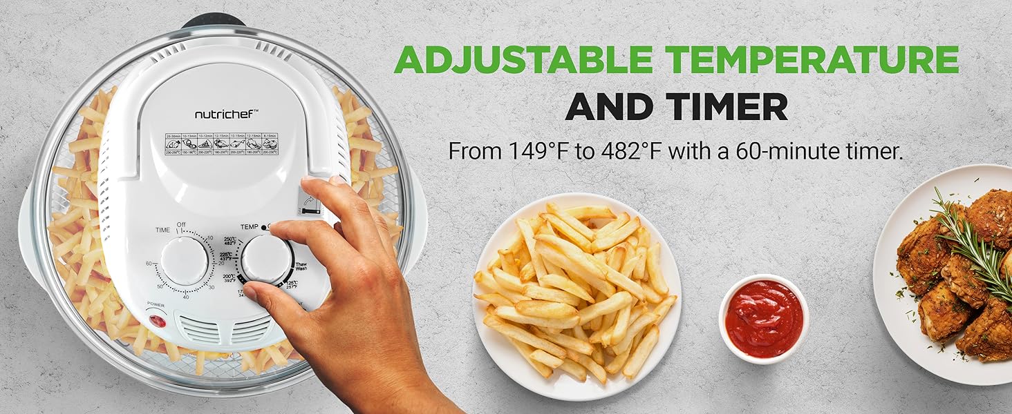 hassle-free cooking method. Simply place the food inside the hot air fryer, set the temperature