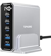 140W USB C Charging Station with Display, 5-Port GaN USB C Charger Block, Max 100W USB Hub Laptop...