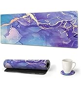 AIMSA Large Gaming Mouse Pad Extended Mouse Pad with Stitched Edge, Keyboard Mouse Mat Non-Slip R...