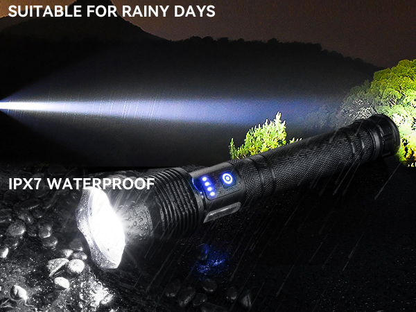 Flashlights High Lumens LED Rechargeable Super Bright Flashlight High Power USB Flash Light