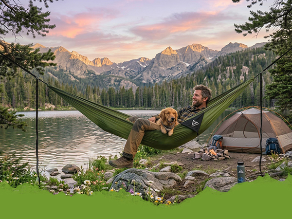 CROSSHIP Camping Hammock with Mosquito Net with Underquilt &amp; Hammock Rain Fly Tarp