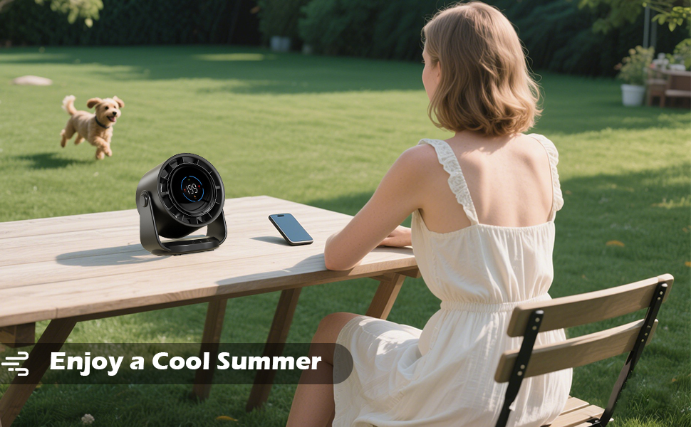 Digital Display Rechargeable USB Fan