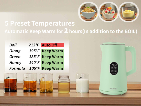 green electric kettle