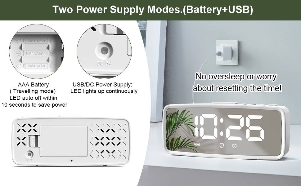 Small Digital Clock Battery Operated
