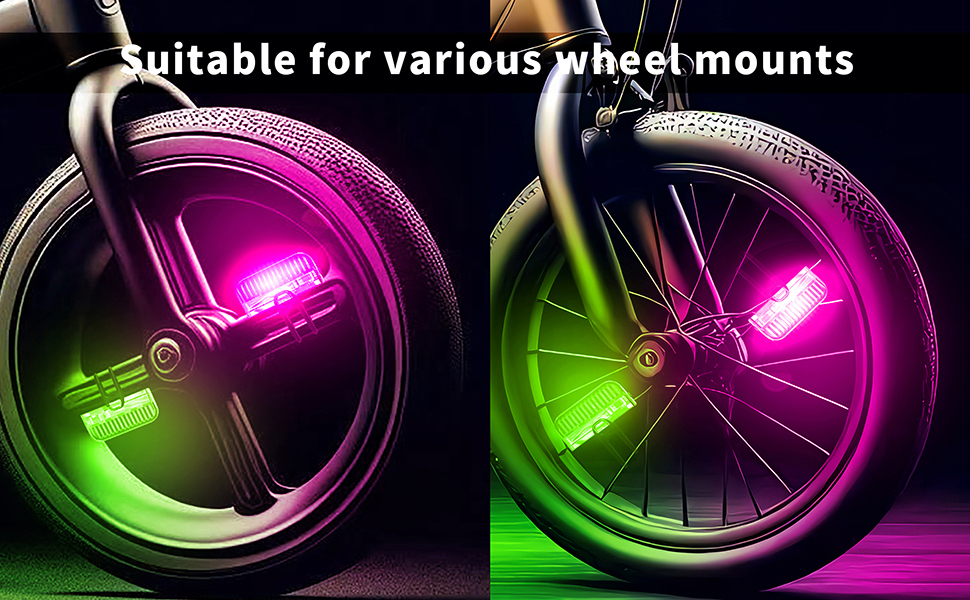 Adults Kids Bike Lights for Wheels ,Fit all Wheel Sizes of Bike,Toddler Balance Bicycle, E-BIKE