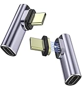 MoKo 140W USB C Magnetic Adapter 2 Pack, Right Angle Magnetic USB-C Adapter 24 Pin with PD Fast C...