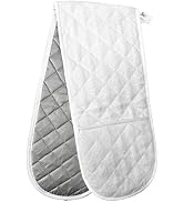 ARCLIBER Double Mitts Heat Resistant Potholder Double Oven Mitts for Handling Hot Pots Extra Long...