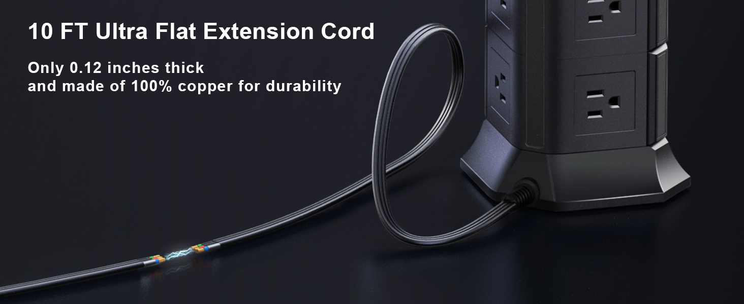 6.5 FT Ultra Flat Extension Cord