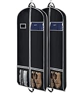Zilink Long Garment Bags for Dresses Coat Bags for Travel and Storage 60 inches Gusseted Suit Cov...