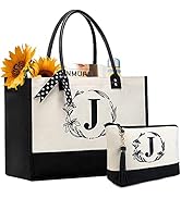 BeeGreen Christmas Birthday Gifts for Women Birthday Gifts Large Canvas Tote Bag with Embroidery ...