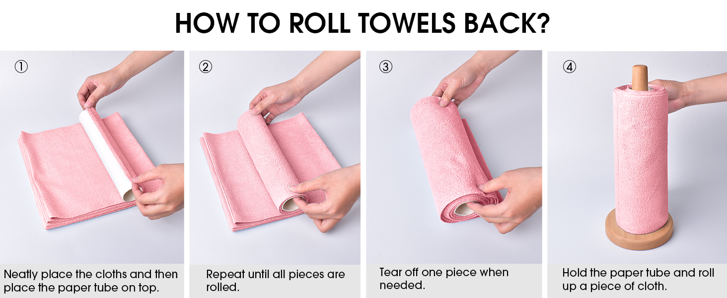 Pink Microfiber Paper Towels