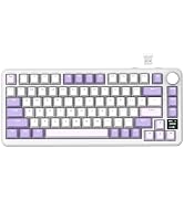 ATTACK SHARK X85Pro Hot Swappable Mechanical Gaming Keyboard,TFT Display &amp; Knob,BT5.1/2.4Ghz/USB-...