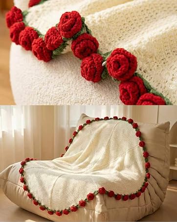 rose flower blanket