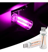 2 PCS Car USB Lights, Plug-in Retro Car Atmosphere Lamp with Touch Dimmable, Portable Mini Glass ...