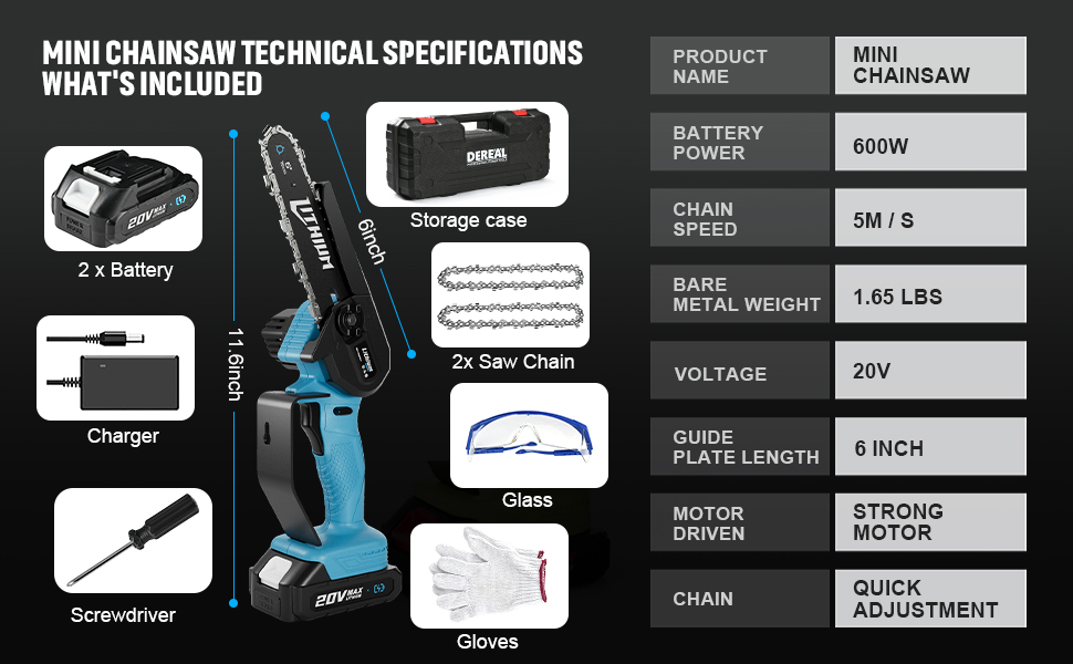 mini chain saw battery powered