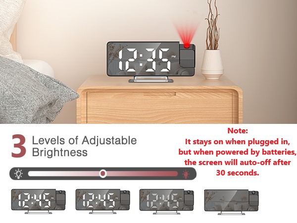 Projection Alarm Clock for Bedroom