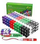 SUIN Dry Erase Markers, Chisel Tip Whiteboard Markers, Low Odor White Board Markers, Chisel Tip M...